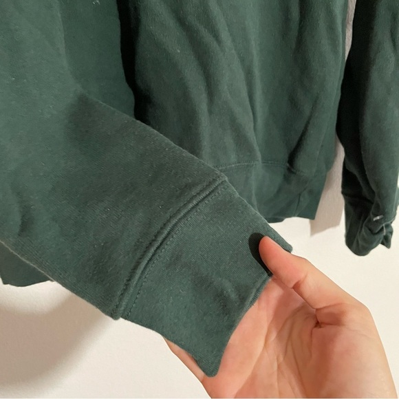 Kiel James Patrick leaf peeper embroidered forest green sweatshirt for fall - Picture 4 of 7